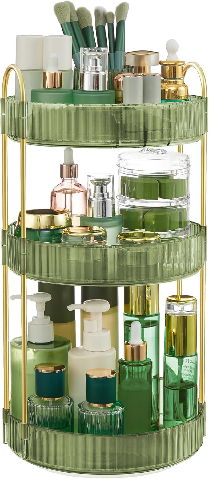 SONGMICS 3-Tier Round Rotating Makeup Organiser on Amazon UK