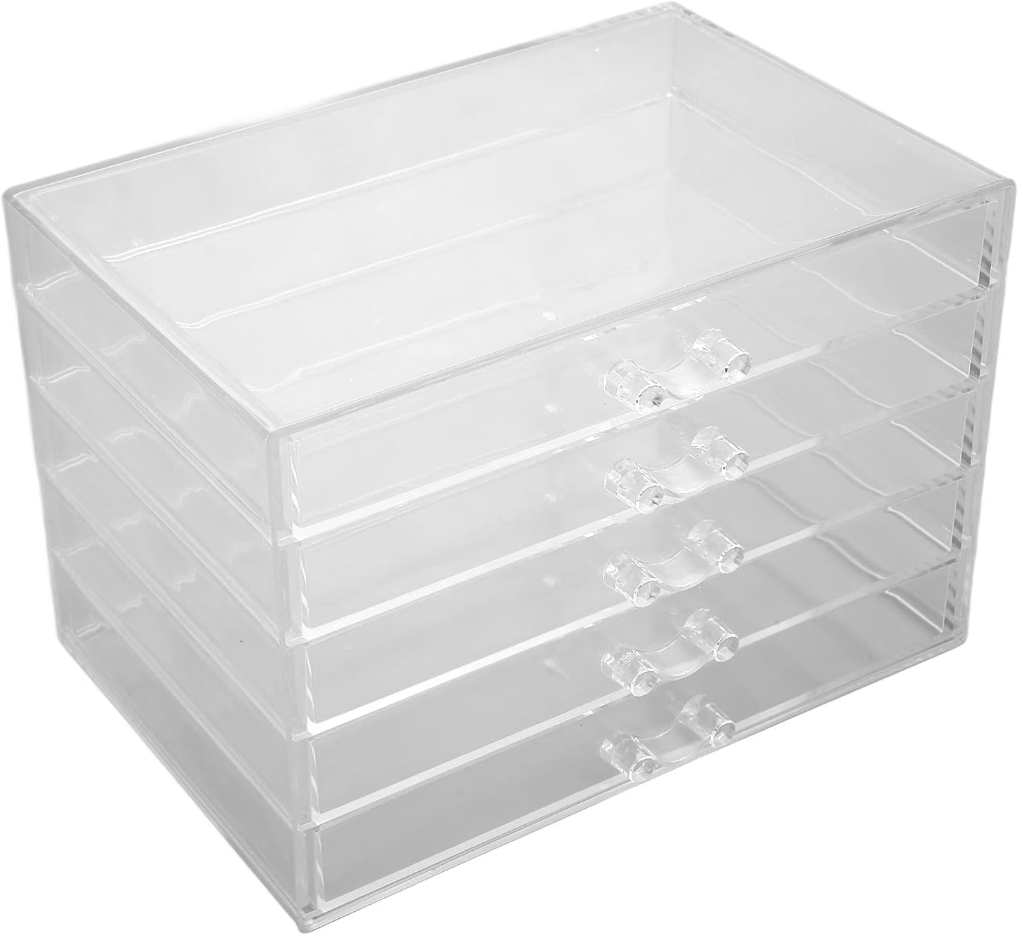 Cyrank Acrylic Clear Makeup Organiser with 5 Drawers on Amazon UK