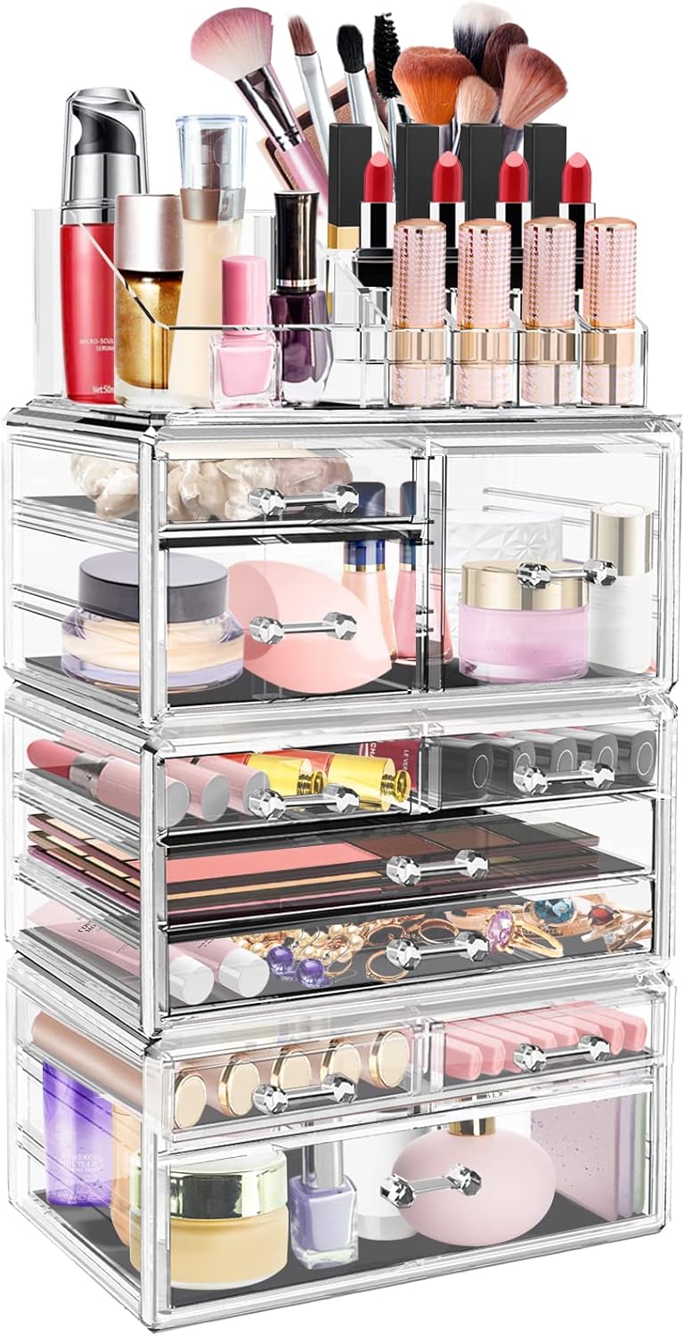 LINYAPRY Clear Acrylic Makeup Organiser Drawers on Amazon UK