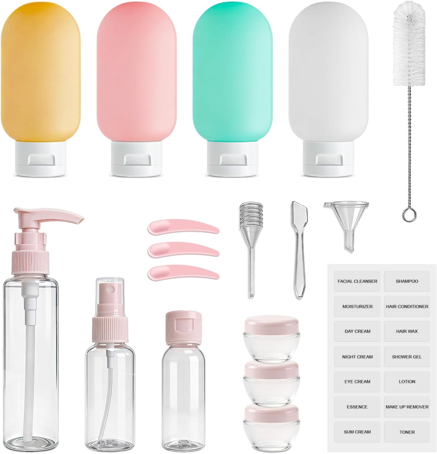 18 Pack Travel Bottle Set