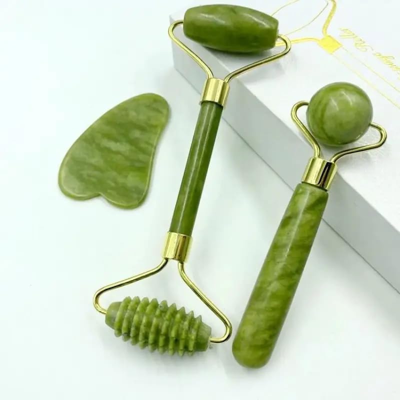 3-in-1 Jade Roller and Gua Sha Kit