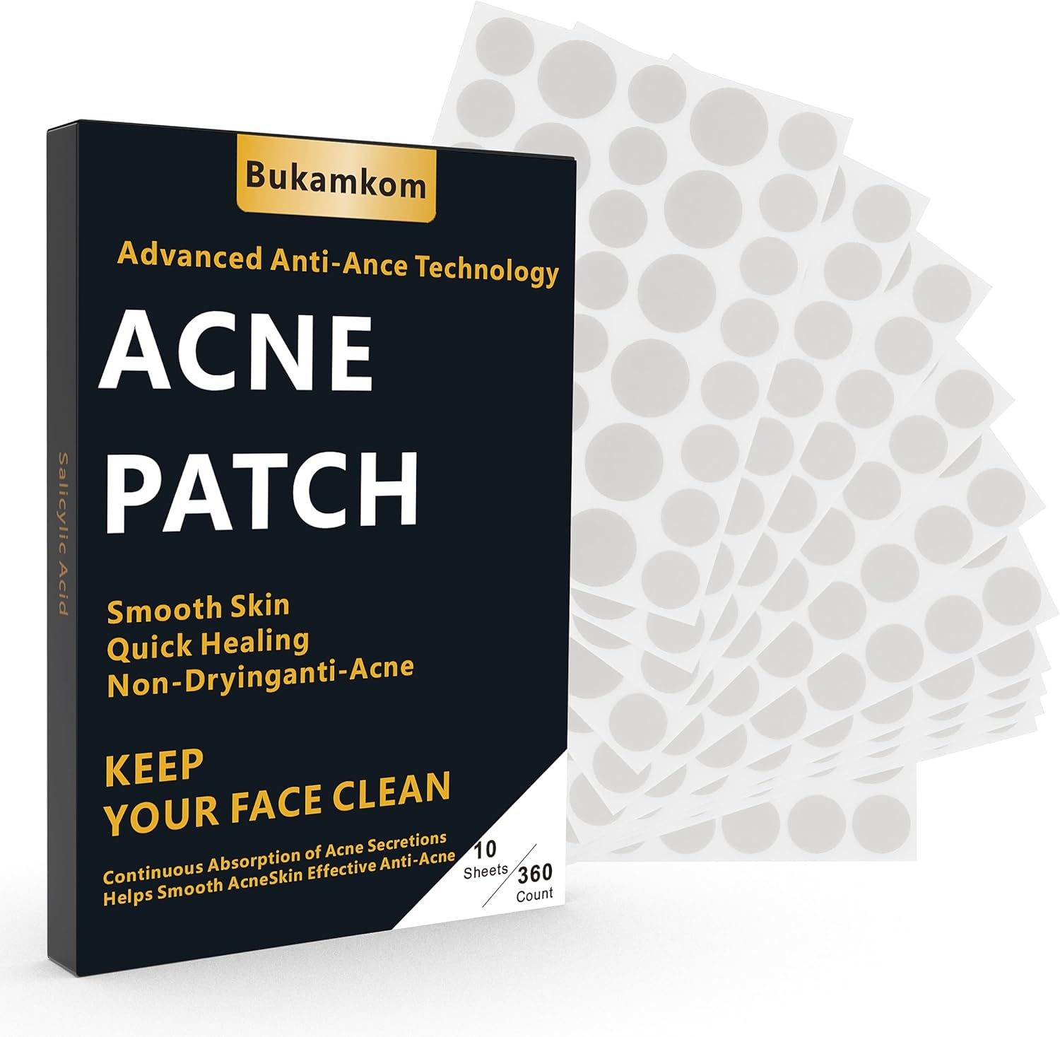 360Pcs Translucent Hydrocolloid Spot Patches