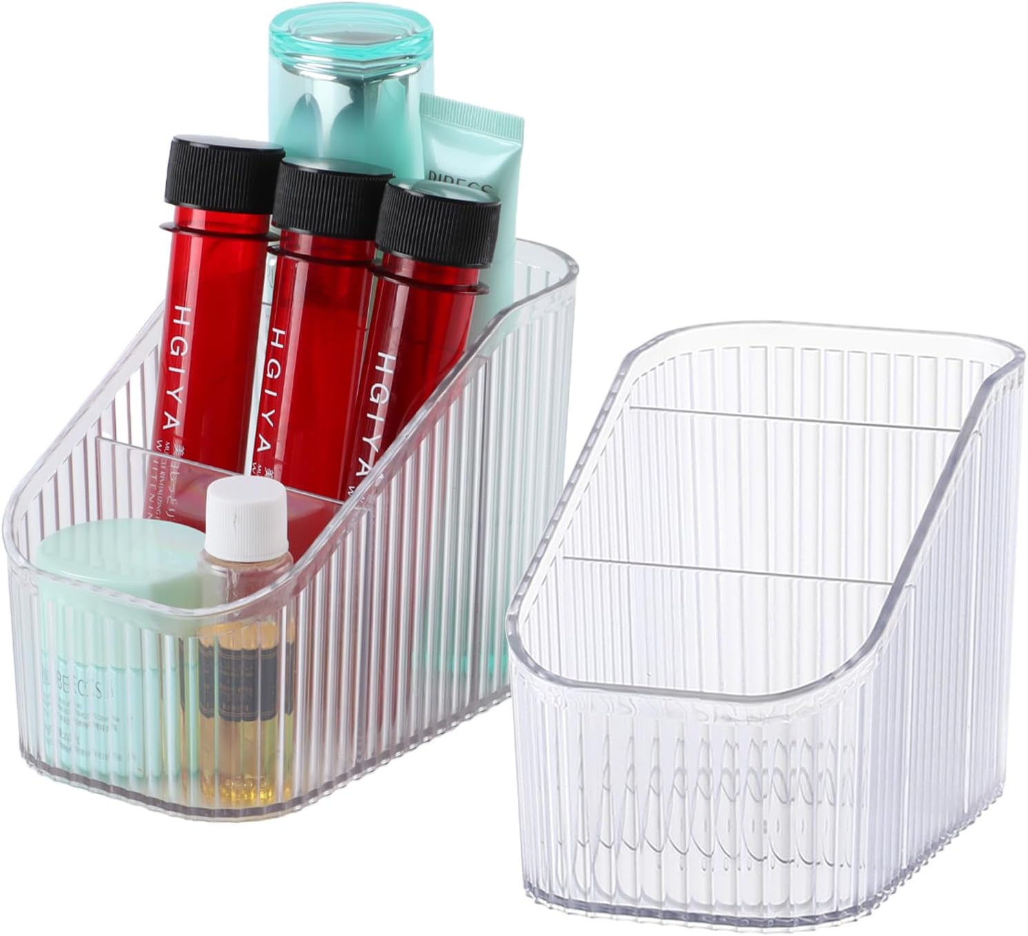 Clear 6-Cup Modern Minimalist Skincare Organiser