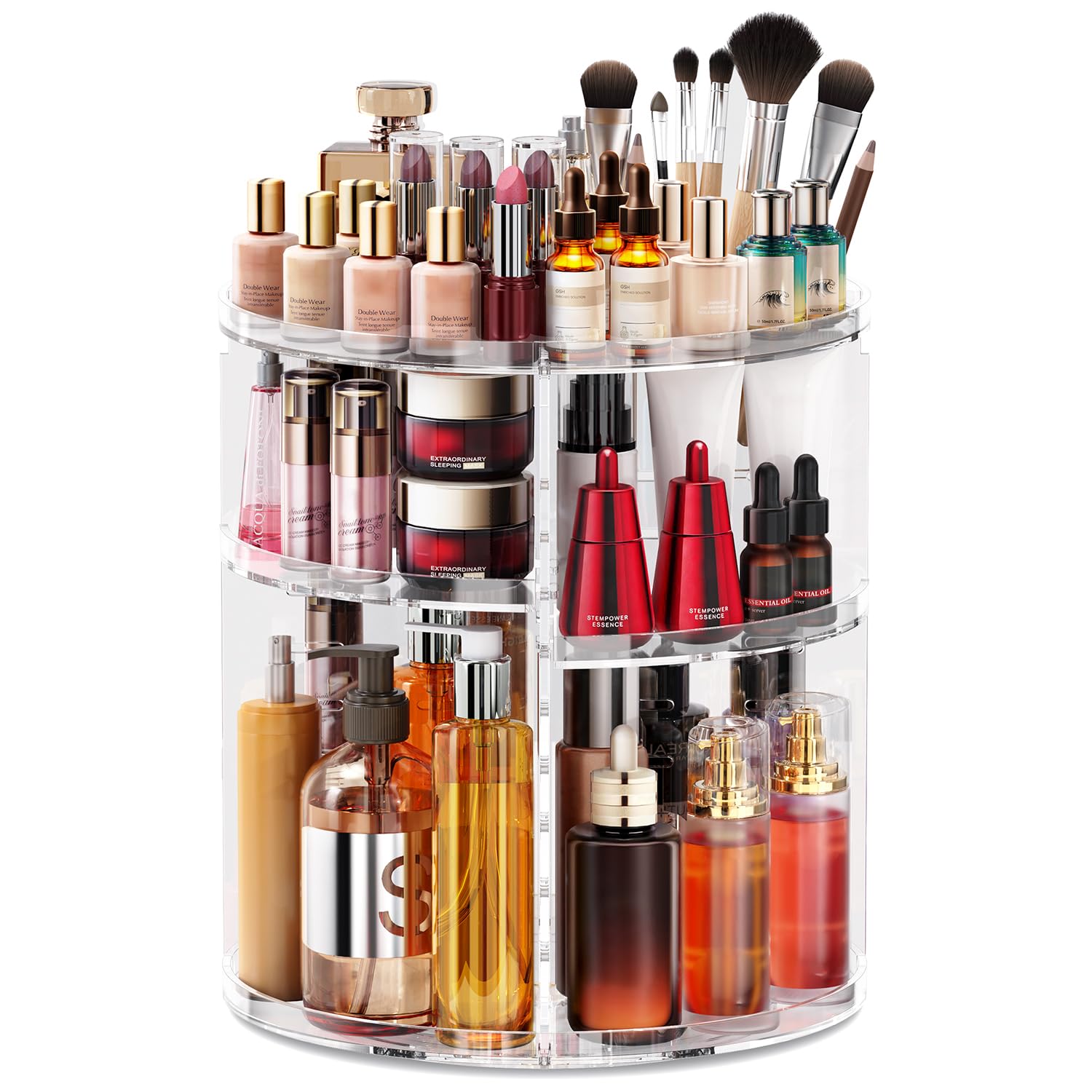 Auxmir Adjustable 9 Tier Rotating Makeup Organiser on Amazon UK