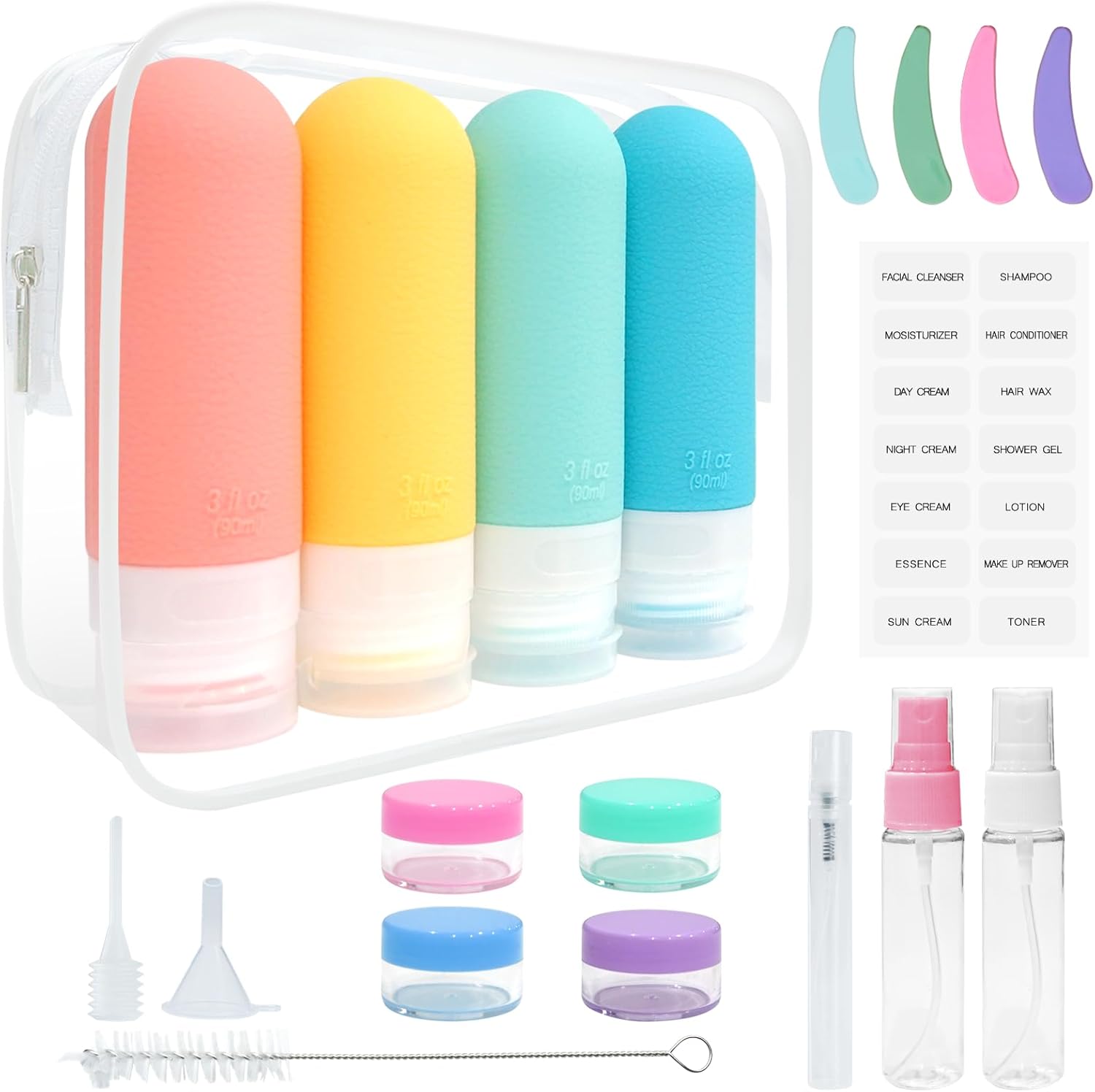 HSONGDILYS 20 Pack Travel Bottle Set