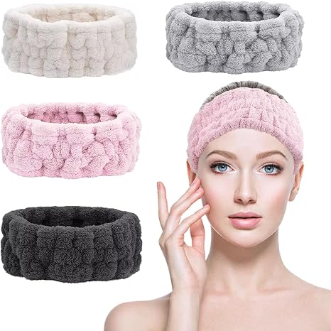 KEYRI 4 PCS Spa Headband Makeup Head Hair Bands