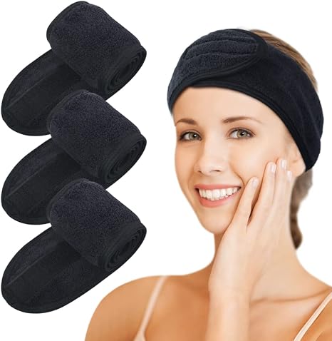 KinHwa 3 Pack Spa Facial Headband