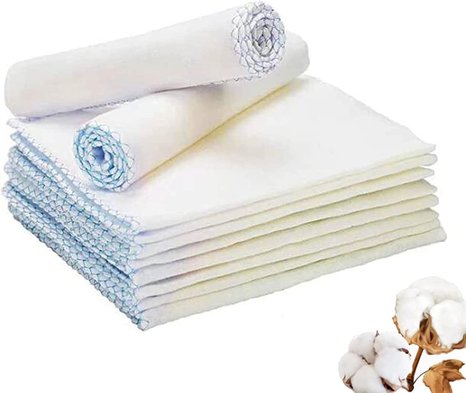 10 Pieces Muslin Face Cloths