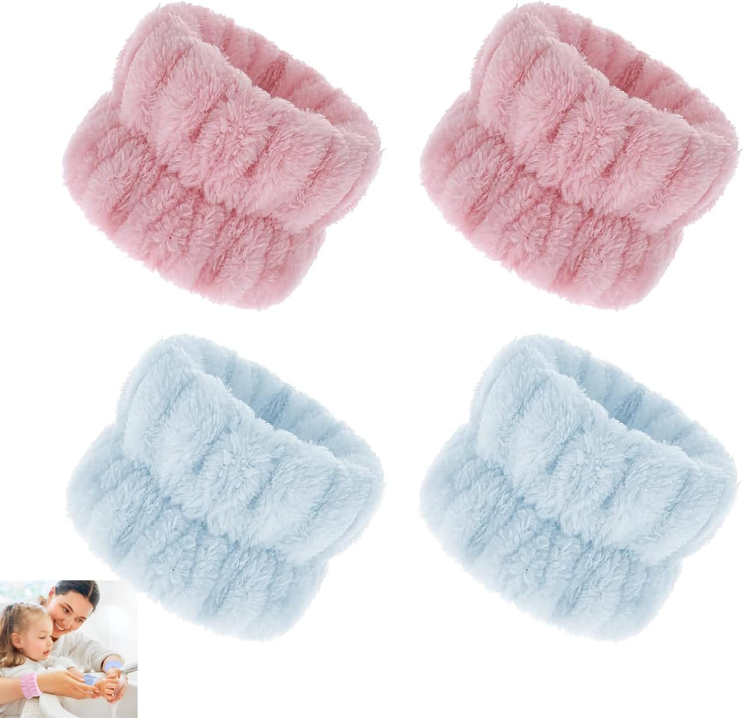 4 PCS Wrist Bands for Face Washing