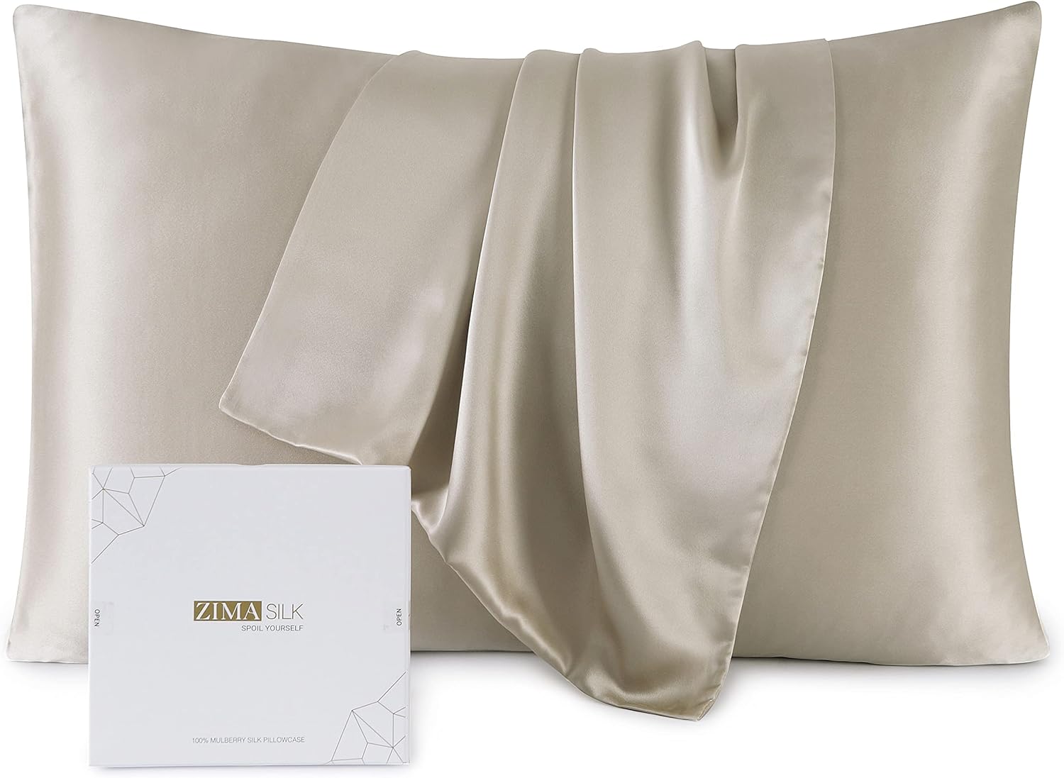 ZIMASILK 100% Mulberry Silk Pillowcase with Gift Box on Amazon UK